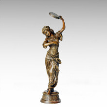 Dancer Figure Statue Gypsy Lady Bronze Sculpture TPE-259